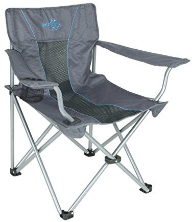 Bo-Camp Krzesło składane Deluxe Classic Szary 1204741