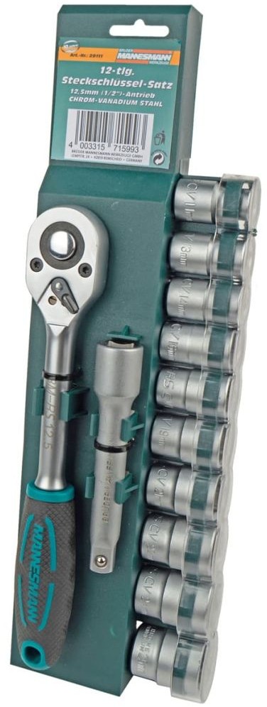 Bruder Mannesmann Brüder Mannesmann 12-częściowy zestaw z kluczem nasadowym, 29111