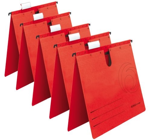 Herlitz A4 skoroszyt wiszący UniReg biznesowy, 5 sztuk, kolor czerwony 5874995