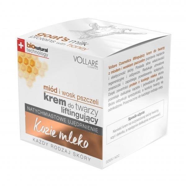 Vollare Kozie Mleko krem do twarzy liftingujący Miód i Wosk Pszczeli 50ml 103418-uniw