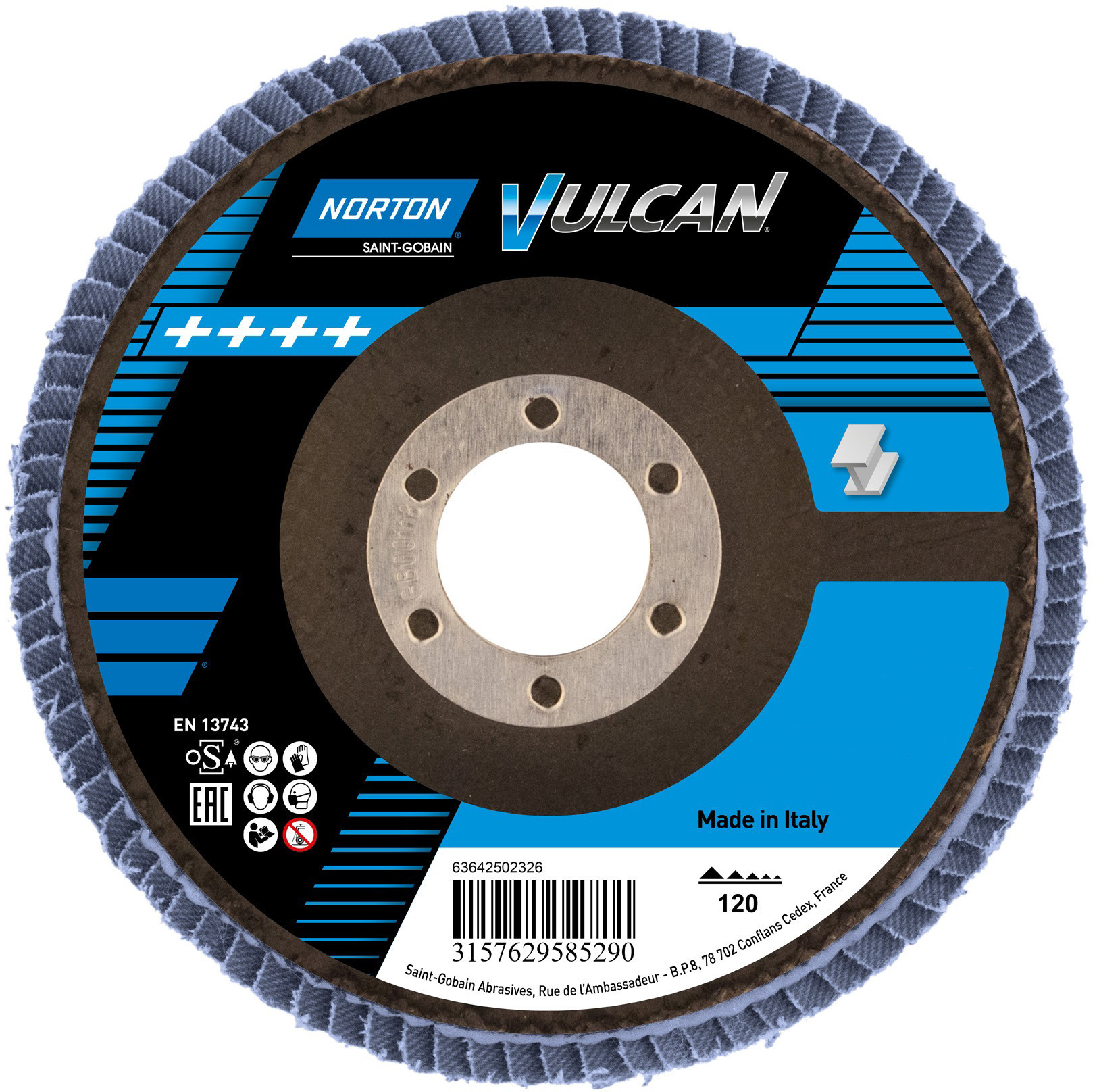 NORTON Tarcza ścierna listkowa 40 Vulcan R842 125 x 22 mm (10 sztuk) 63642502315