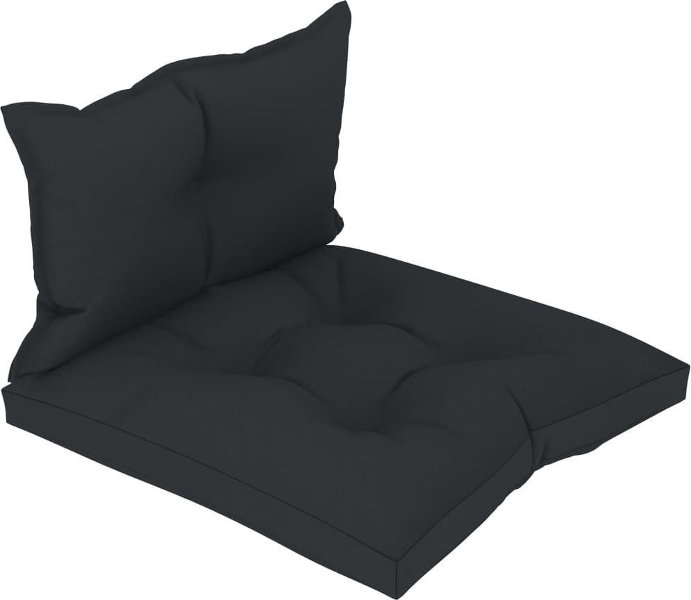 vidaXL Poduszki na sofę z palet 2 szt. antracytowe tkanina 47465