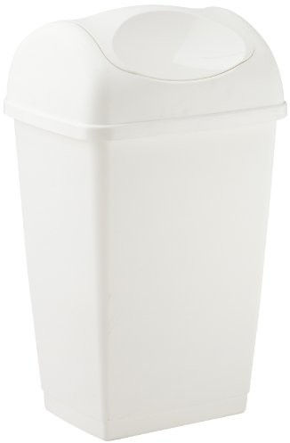 axentia Testrut kosz z uchylną pokrywą, 15 l, biały, 50 l 235685