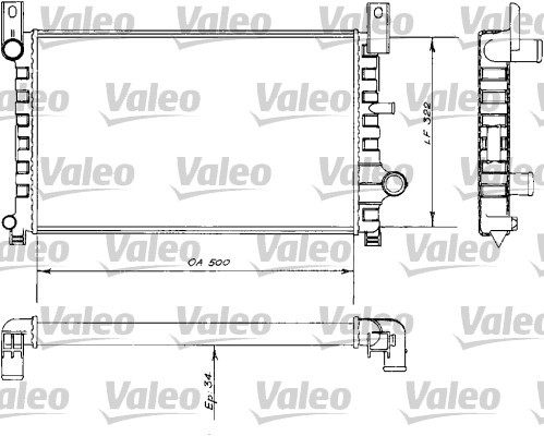 VALEO Chłodnica, układ chłodzenia silnika VALEO 730484 730484