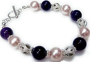 Swarovski Arande NOWE Piękna Bransoletka ROSE AMETHYST 1489553984