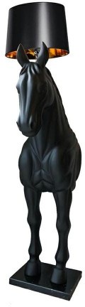 King Home Lampa podłogowa KOŃ HORSE STAND S czarna - włókno szklane JB001S [12712105]