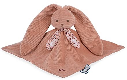 Kaloo Królik - Miękki królik - Pluszowy dla dzieci - Kolor Terracotta - Kwadratowy 30 x 30 cm - Bi-Materiał Bawełna i Aksamit Super miękki - Pudełko na prezent - Od urodzenia K972208 K972208