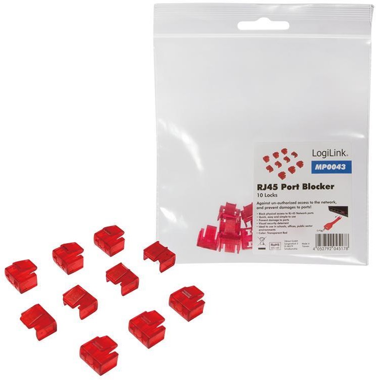 LogiLink Blokada portu RJ45 MP0043 10 blokad MP0043
