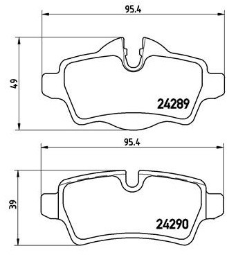 BREMBO Zestaw klocków hamulcowych, hamulce tarczowe P 06 052