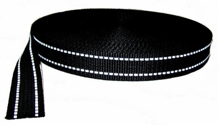 Finest odblask Czarna taśma nośna z odblaskiem