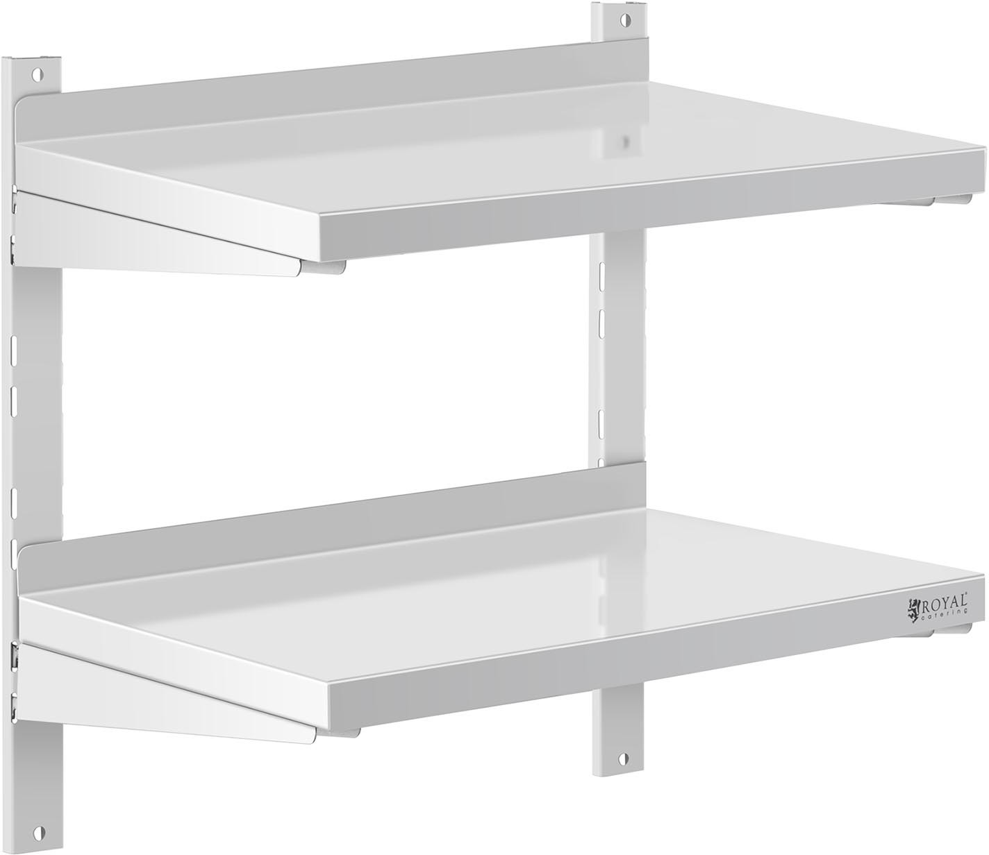 Royal Catering Półka wisząca - 2 blaty - 60 x 40 cm - RCWR-600.4 RCWR-600.4