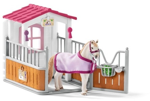 Schleich 42368 ZAGRODA DLA KONI Z KLACZĄ LUZYTAŃSKĄ SCH42368