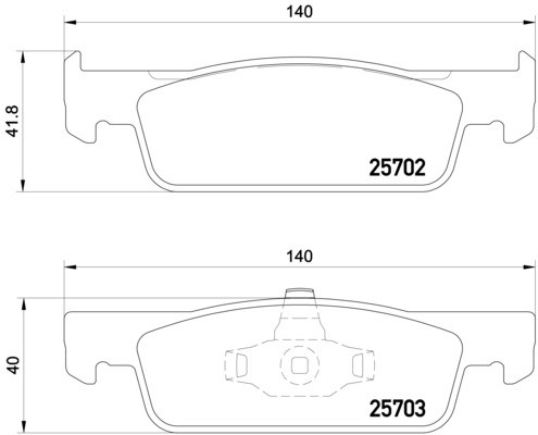 BREMBO Zestaw klocków hamulcowych, hamulce tarczowe P 68 059