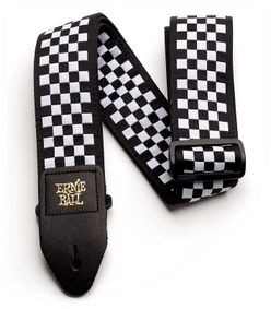 Ernie Ball EB 4149 Black And White Checkered Jacquard Pasek gitarowy
