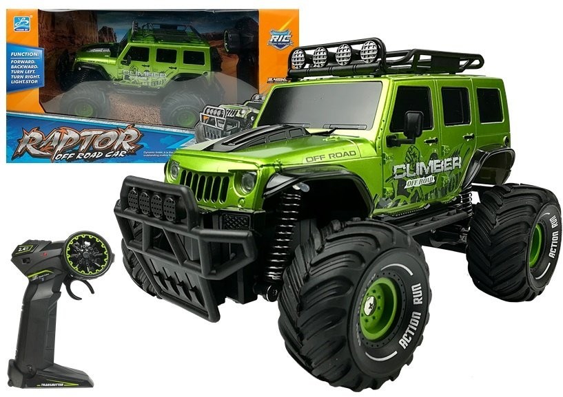 Import LEANToys Auto Zdalnie Sterowane R/C Jeep Zielony 2.4G