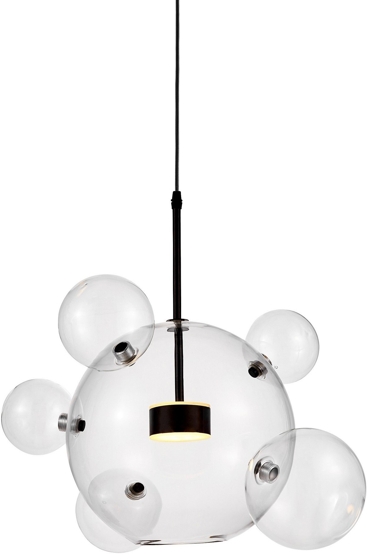 Lumina Deco Deco NOWOCZESNA LAMPA WISZĄCA CZARNA NERONI W6 DECO LDP 6016-6 (BK)