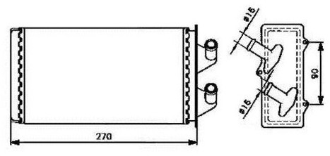 NRF Wymiennik ciepła, ogrzewanie wnętrza 53213