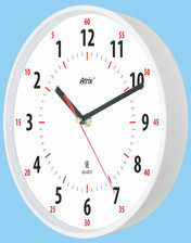Atrix Zegar chodzący wstecz biały 30cm ACE2015WA