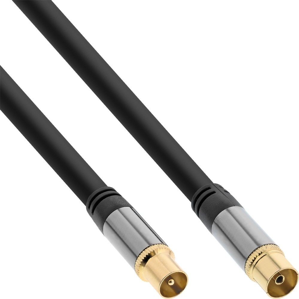 InLine Kabel Kabel antenowy Premium 4x ekranowany,> 110dB czarny 10m 69210P