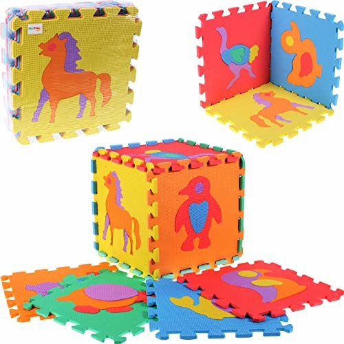 Malplay 5901924205487 Puzzle Piankowe 29X29Cm Literki 10Szt. ,wielokolorowy MalPlay53-Parent