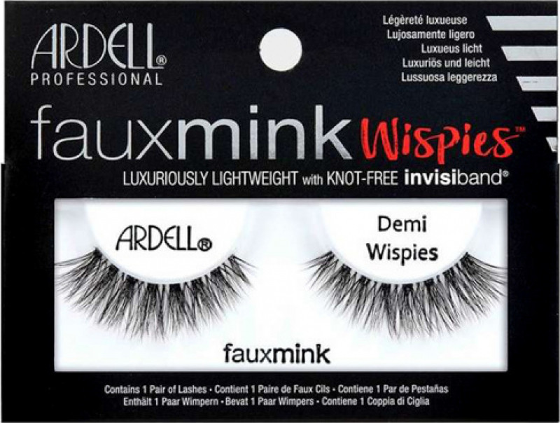 Ardell FAUX MINK - Luxuriously Lightweight with invisiband - Sztuczne rzęsy na pasku - DEMI WISPIES