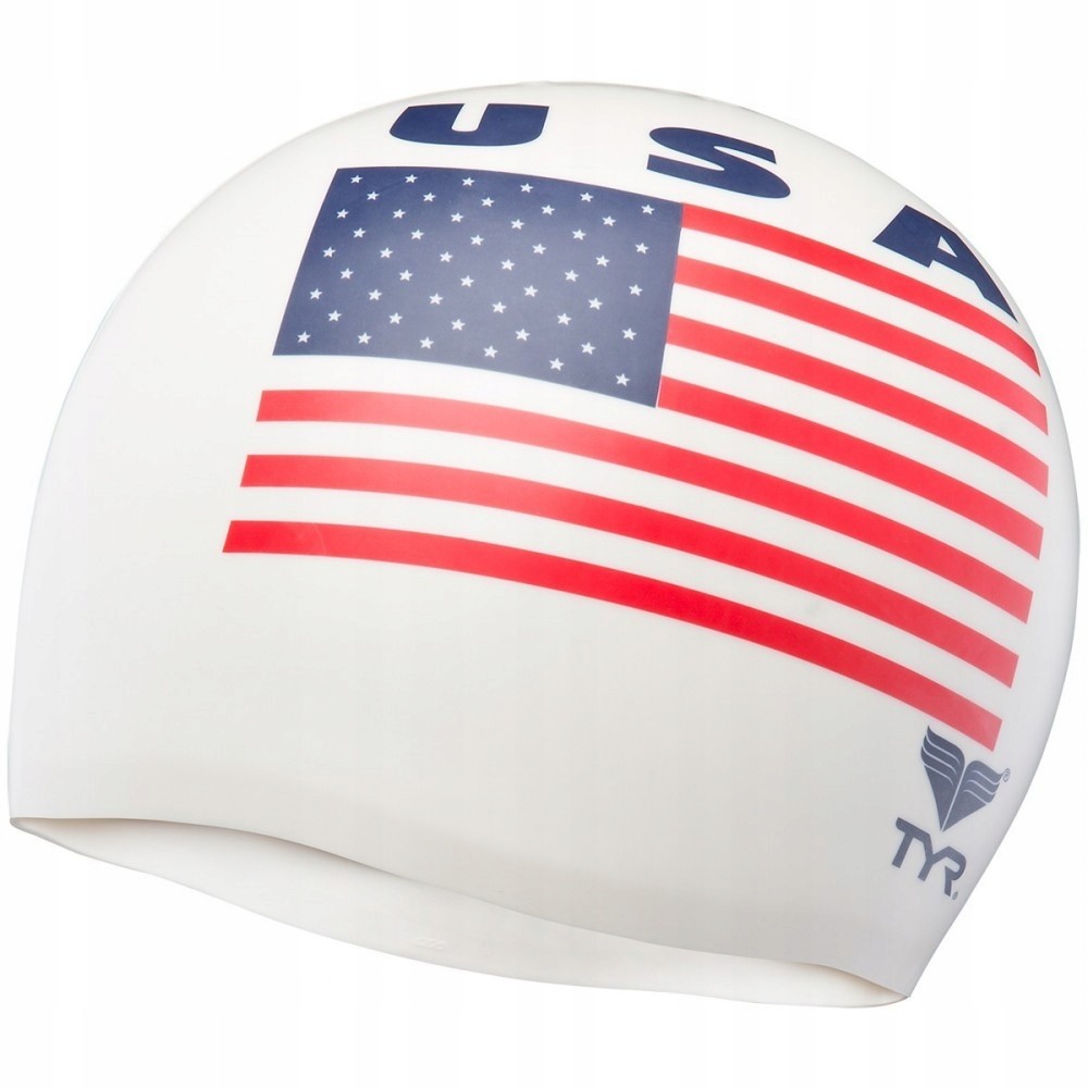 TYR Czepek Treningowy Usa 2000 Swim Cap White