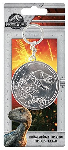 Jurassic World 75452 metalowy breloczek do kluczy z relief backercard, 7,5 x 0,5 x 17,5 cm, kolorowy 75452