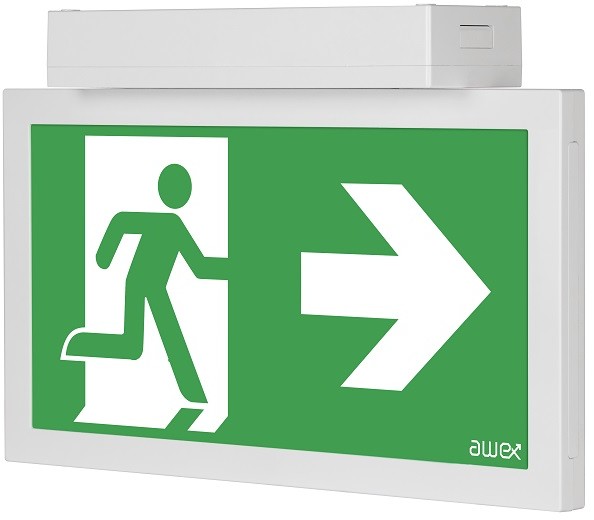 AWEX Oprawa awaryjna INFINITY II AC LED 1W 1h dwuzadaniowa AT biała IF2ACS/1W/B/1/SA/AT/WH