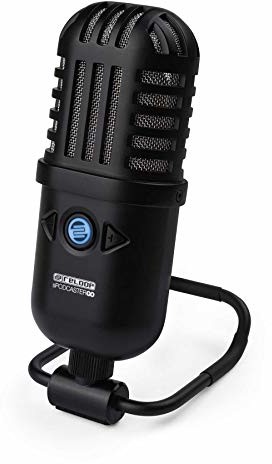 Reloop sPodcaster Go profesjonalny mikrofon kondensatorowy USB do przenośnego podcastingu, czarny AMS-sPODCASTER-GO