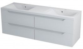 Sapho WAVE szafka umywalkowa 150x50x48cm, biała WA151