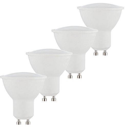 Müller-Licht Müller światło LED reflektor, plastik, GU10, 5 W, biały, zestaw-elementowy, 4 jednostek 400260_Set