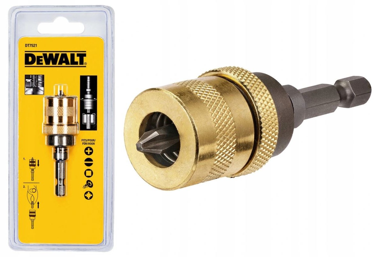 DEWALT adapter z ogranicznikiem głębokości 1/4 do płyt G/K, [DT7521] DT7521-QZ