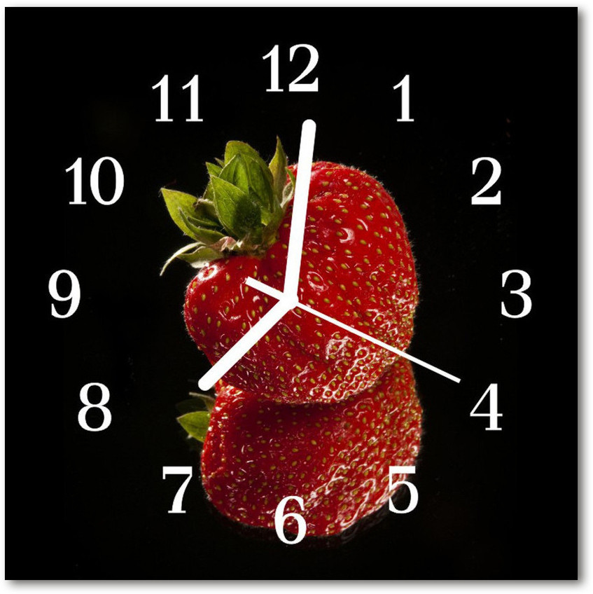 tulup pl Zegar ścienny kwadrat Truskawka 30x30cm