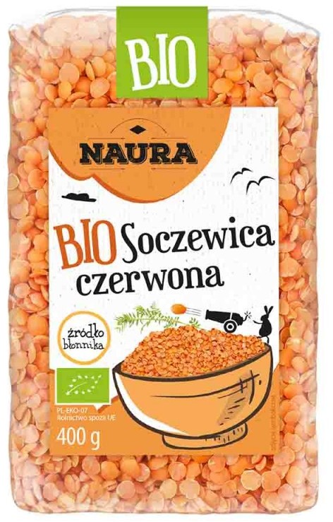 Naura Soczewica czerwona BIO 400 g ()