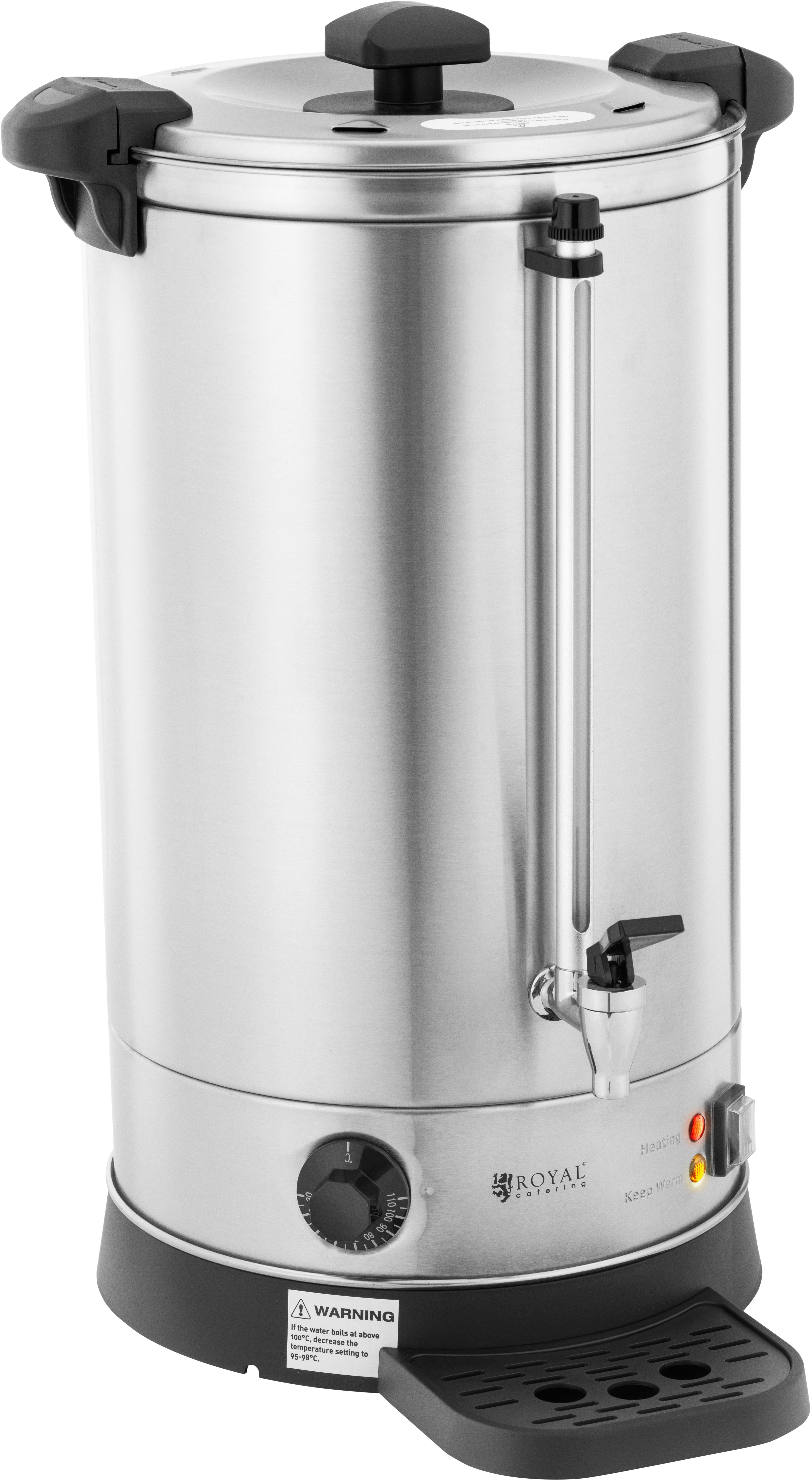 Royal Catering Warnik do wody 19.7 l 2500 W ociekacz srebrny RC-WBDW21