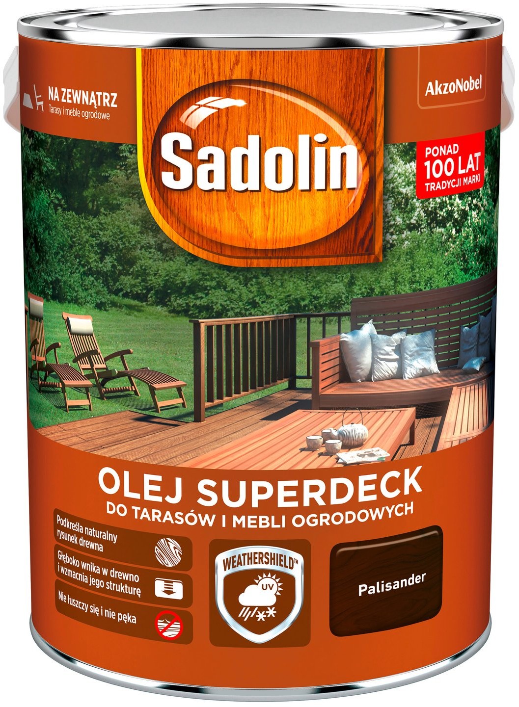 Sadolin Olej Superdeck do tarasów i mebli ogrodowych palisander 5L