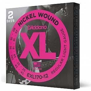 DAddario EXL170-12 Nickel Wound Struny do gitary basowej, Light, 18-45 EXL170-12