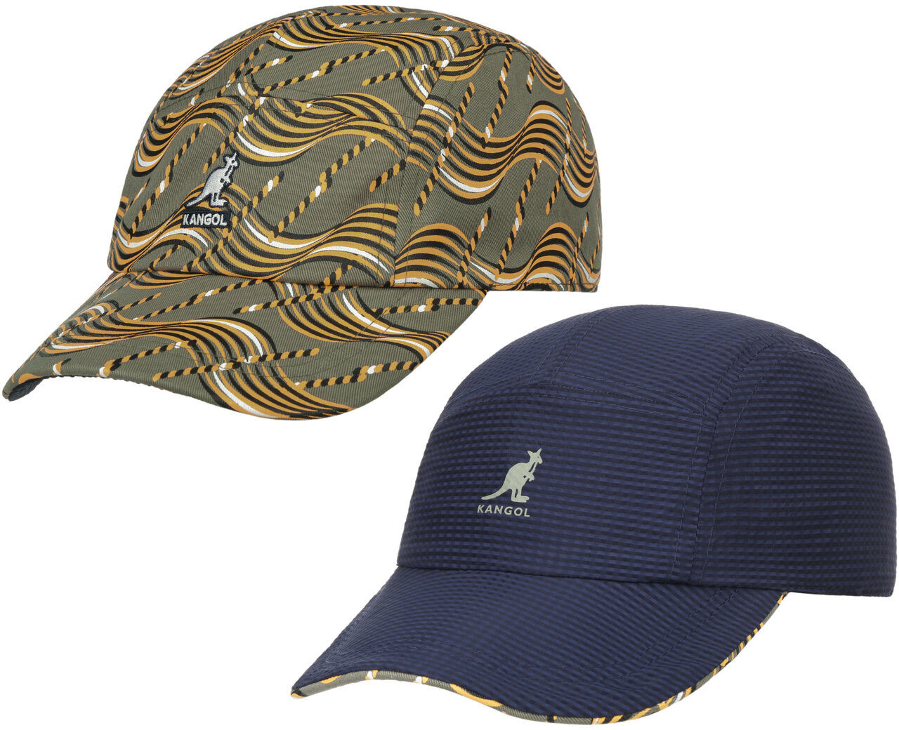 Czapka Dwustronna Facewave by Kangol, oliwkowy, One Size