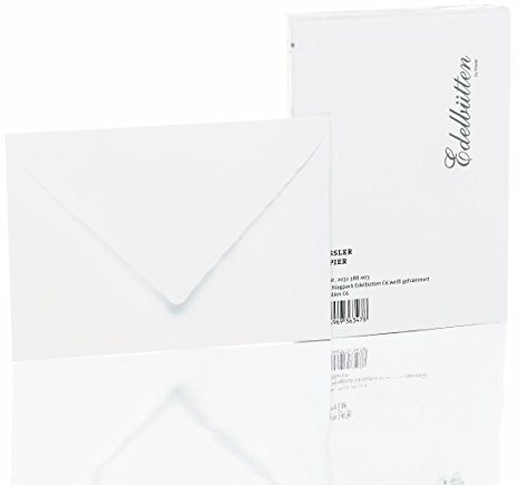 Rössler edelbuetten  envelope Pack 20/DIN C6 SF., biały gehaemm.  VE  5  sztuka 2031388003