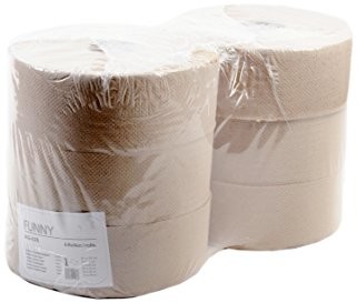 Jumbo Funny AG-026 uchwyt na papier toaletowy, 1-warstwowe, recyklingu, średnica 25 cm (zestaw 6 szt.) AG-026