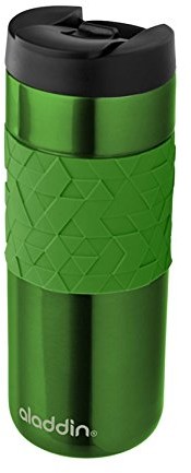 Aladdin Easy-Grip Leak-locktm stal nierdzewna-kubek termiczny, 0.47 litra, 100% zabezpieczony przed wyciekiem, izolowany próżniowo, zielony, 7.4 x 7.4 x 20 cm 10-02679-009