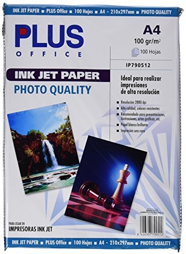 Office Plus Plus Office inkjet paper Photo wysokiej jakości  papier fotograficzny, 2880 DPI (punktów na cal), sztuka 100 stron, A4 IP790512