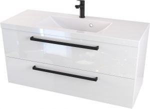 Furni Szafka z Umywalką ATHOS 100 cm - Uchwyt Czarny Mat ATH UM 100 UC