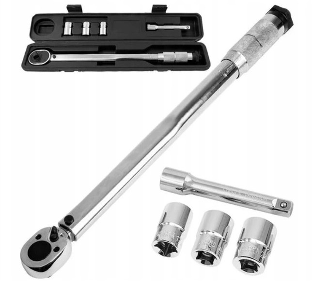 Klucz dynamometryczny Niteo z nasadkami 28-210 Nm