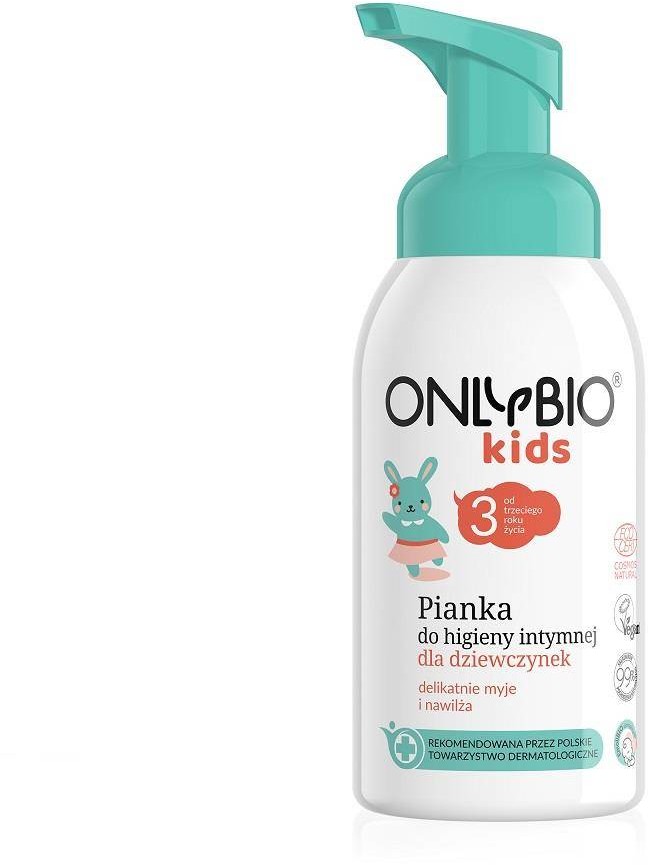 OnlyBio OnlyBio Kids pianka do higieny intymnej dla dziewczynek od 3. roku życia 300ml