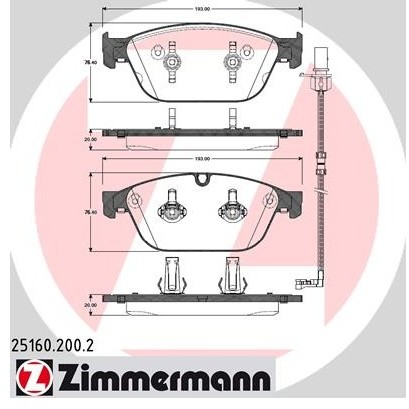 ZIMMERMANN Klocki hamulcowe - komplet 25160.200.2
