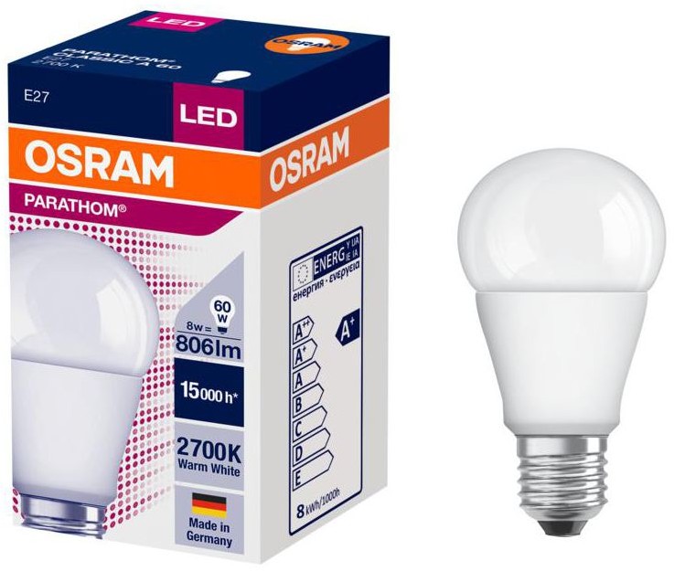 Osram Żarówka LED E27 (230 V) 8 W 806 lm Ciepła biel