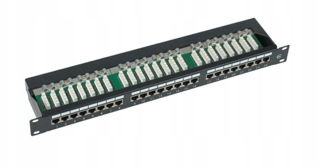 Patchpanel 24xRJ45 Ftp ekranowany CAT6 19