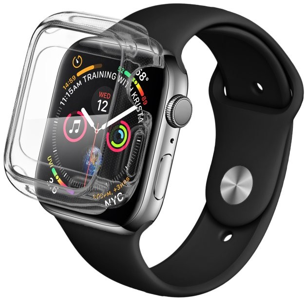 Apple Qdos Qdos Optiguard Infinity Defense - ochrona ekranu z bumperem do Watch 44mm (seria 4/5/6/SE) QD-AW443721-CL