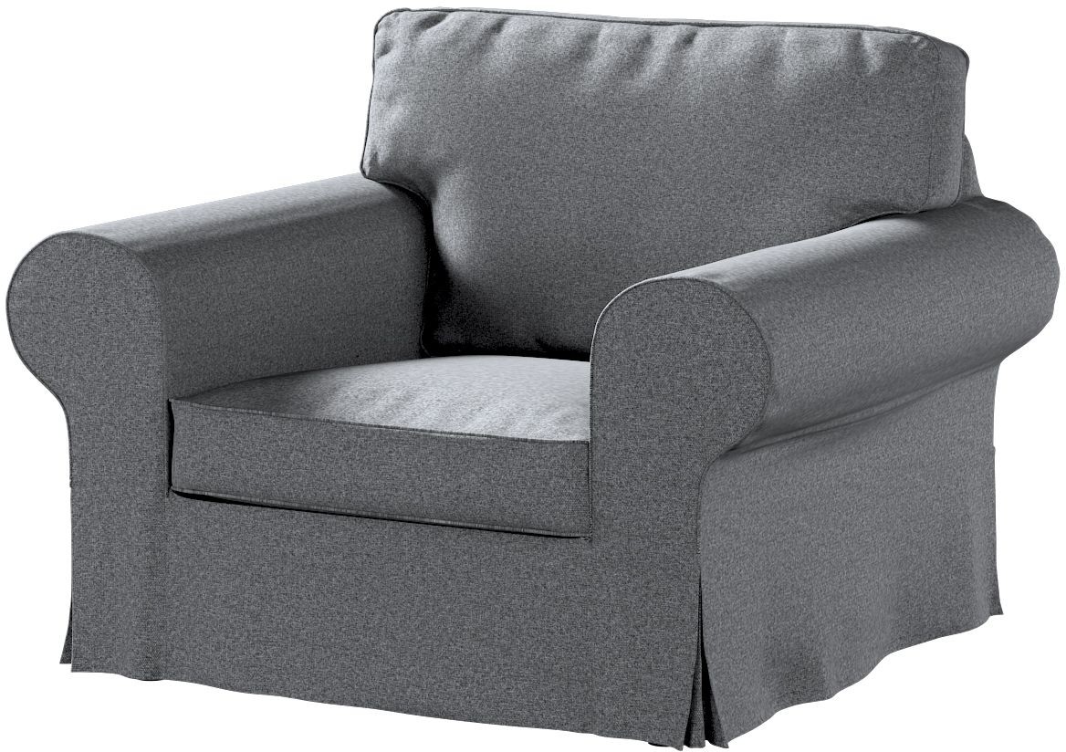 Dekoria Pokrowiec na fotel Ektorp ciemno szary melanż 103 x 82 x 73 cm Amsterdam 612-704-47